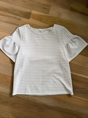 Eri & Ali Striped Bell Sleeve Top